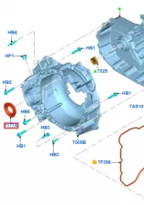 Сальник полуоси 6F 6 Speed Mid Range