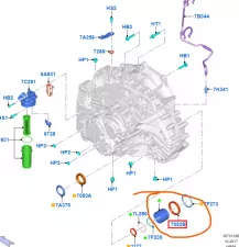 Сальник полуоси правой 6 Speed Powershift