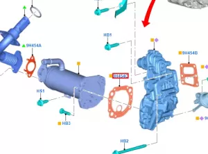 прокладка EGR TRANSIT 2.0 ecoblue